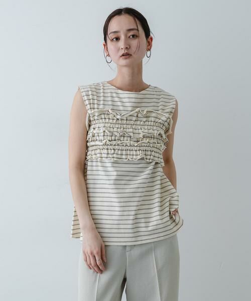 SENSE OF PLACE by URBAN RESEARCH / センスオブプレイス バイ アーバンリサーチ Tシャツ | ボーダーカットビスチェセット | 詳細17