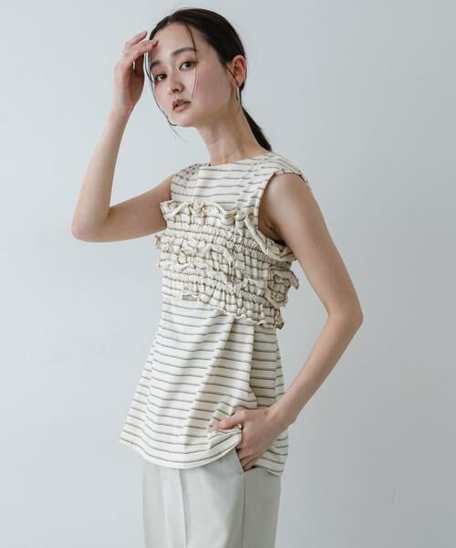 SENSE OF PLACE by URBAN RESEARCH / センスオブプレイス バイ アーバンリサーチ Tシャツ | ボーダーカットビスチェセット | 詳細18