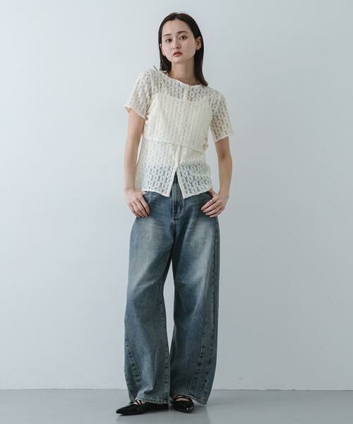 SENSE OF PLACE by URBAN RESEARCH / センスオブプレイス バイ アーバンリサーチ Tシャツ | レースビスチェアンサンブルカットトップ | 詳細14