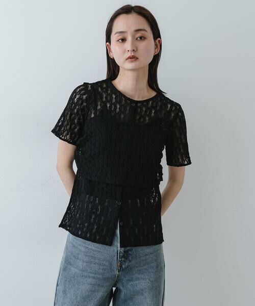 SENSE OF PLACE by URBAN RESEARCH / センスオブプレイス バイ アーバンリサーチ Tシャツ | レースビスチェアンサンブルカットトップ | 詳細17