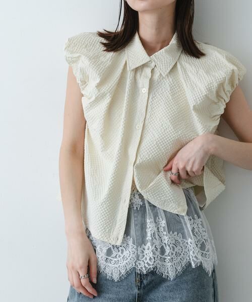 SENSE OF PLACE by URBAN RESEARCH / センスオブプレイス バイ アーバンリサーチ キャミソール・チューブトップ | レースドッキングカップツキキャミソール（オフホワイト）