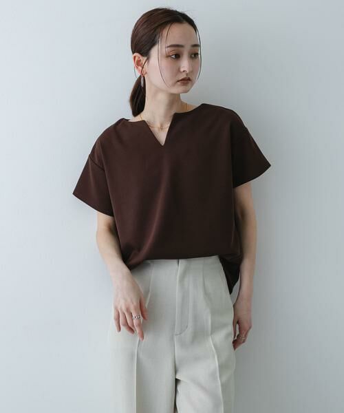 SENSE OF PLACE by URBAN RESEARCH / センスオブプレイス バイ アーバンリサーチ Tシャツ | キーネックミラノリブTシャツ | 詳細1