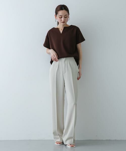 SENSE OF PLACE by URBAN RESEARCH / センスオブプレイス バイ アーバンリサーチ Tシャツ | キーネックミラノリブTシャツ | 詳細3