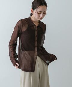 SENSE OF PLACE by URBAN RESEARCH / センスオブプレイス バイ アーバンリサーチ ニット・セーター | 『洗濯可/接触冷感』シアーニットシャツカーディガン