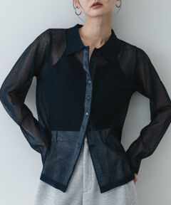 SENSE OF PLACE by URBAN RESEARCH / センスオブプレイス バイ アーバンリサーチ ニット・セーター | 『洗濯可/接触冷感』シアーニットシャツカーディガン