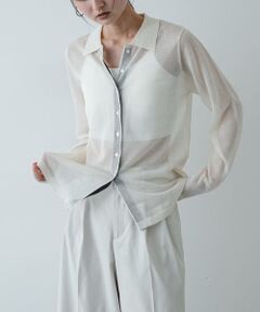 SENSE OF PLACE by URBAN RESEARCH / センスオブプレイス バイ アーバンリサーチ ニット・セーター | 『洗濯可/接触冷感』シアーニットシャツカーディガン