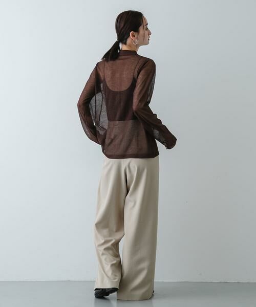 SENSE OF PLACE by URBAN RESEARCH / センスオブプレイス バイ アーバンリサーチ ニット・セーター | 『洗濯可/接触冷感』シアーニットシャツカーディガン | 詳細5