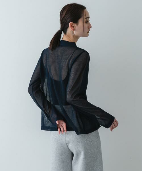 SENSE OF PLACE by URBAN RESEARCH / センスオブプレイス バイ アーバンリサーチ ニット・セーター | 『洗濯可/接触冷感』シアーニットシャツカーディガン | 詳細10