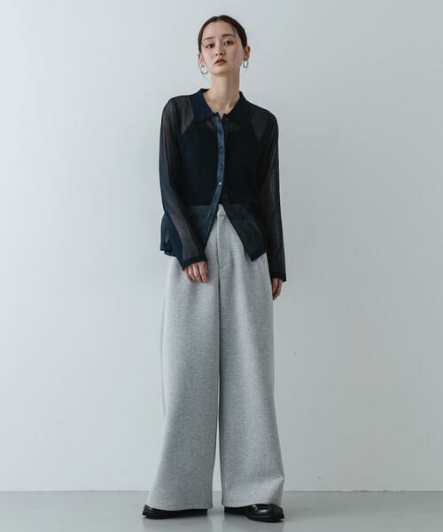 SENSE OF PLACE by URBAN RESEARCH / センスオブプレイス バイ アーバンリサーチ ニット・セーター | 『洗濯可/接触冷感』シアーニットシャツカーディガン | 詳細11