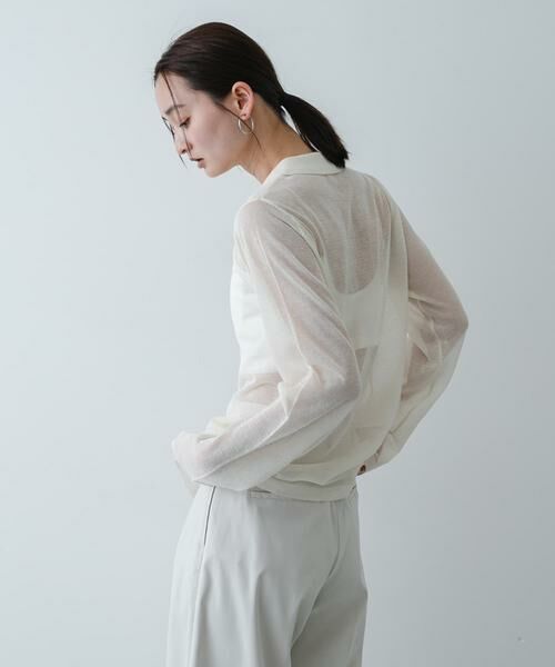 SENSE OF PLACE by URBAN RESEARCH / センスオブプレイス バイ アーバンリサーチ ニット・セーター | 『洗濯可/接触冷感』シアーニットシャツカーディガン | 詳細23