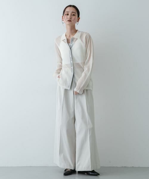 SENSE OF PLACE by URBAN RESEARCH / センスオブプレイス バイ アーバンリサーチ ニット・セーター | 『洗濯可/接触冷感』シアーニットシャツカーディガン | 詳細24