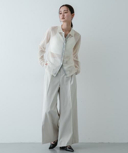 SENSE OF PLACE by URBAN RESEARCH / センスオブプレイス バイ アーバンリサーチ ニット・セーター | 『洗濯可/接触冷感』シアーニットシャツカーディガン | 詳細25