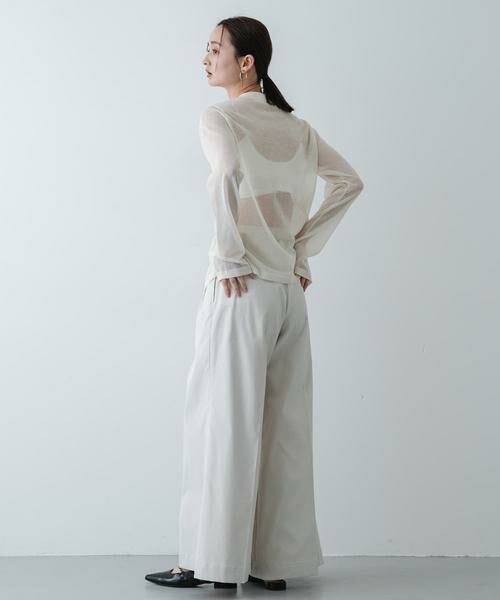 SENSE OF PLACE by URBAN RESEARCH / センスオブプレイス バイ アーバンリサーチ ニット・セーター | 『洗濯可/接触冷感』シアーニットシャツカーディガン | 詳細26