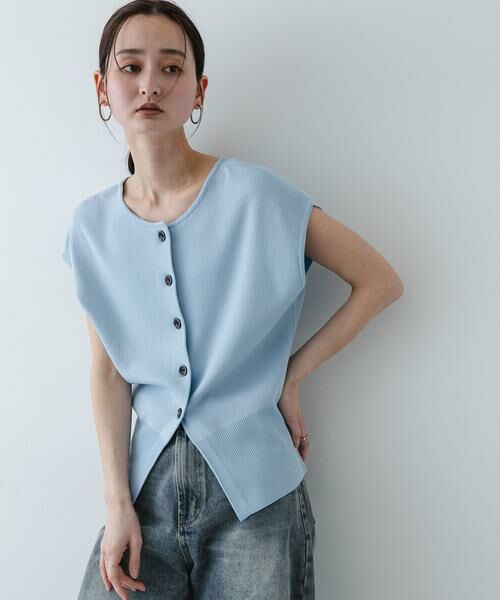 SENSE OF PLACE by URBAN RESEARCH / センスオブプレイス バイ アーバンリサーチ ニット・セーター | 『洗濯可』シェイプラインセーター（ライトブルー）
