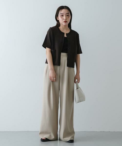 SENSE OF PLACE by URBAN RESEARCH / センスオブプレイス バイ アーバンリサーチ カーディガン・ボレロ | 『洗濯可』ポケットツキハーフスリーブカーディガン | 詳細4