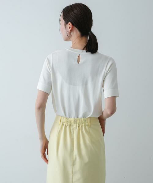 SENSE OF PLACE by URBAN RESEARCH / センスオブプレイス バイ アーバンリサーチ ニット・セーター | 『洗濯可』プレートツキニットTシャツ(半袖) | 詳細2