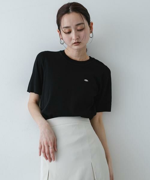 SENSE OF PLACE by URBAN RESEARCH / センスオブプレイス バイ アーバンリサーチ ニット・セーター | 『洗濯可』プレートツキニットTシャツ(半袖) | 詳細7