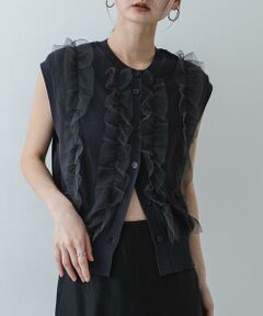 SENSE OF PLACE by URBAN RESEARCH / センスオブプレイス バイ アーバンリサーチ ベスト | 『洗濯可』チュールフリルニットベスト