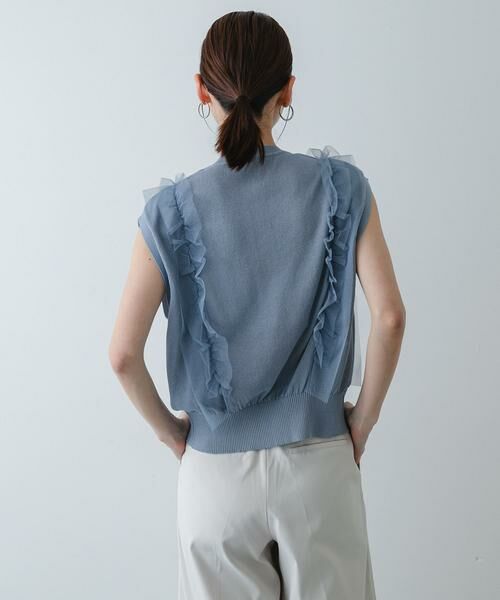 SENSE OF PLACE by URBAN RESEARCH / センスオブプレイス バイ アーバンリサーチ ベスト | 『洗濯可』チュールフリルニットベスト | 詳細3