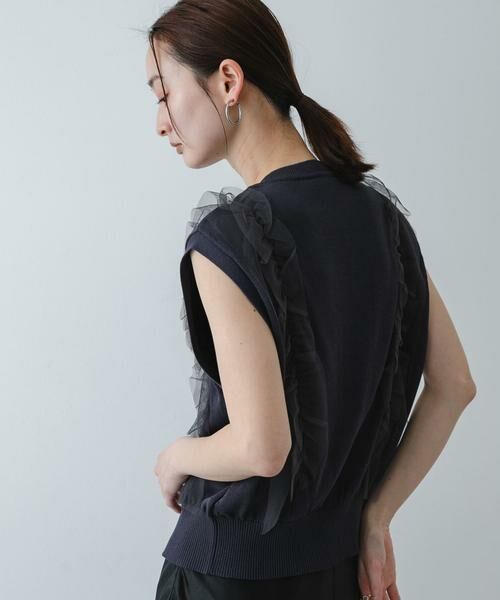 SENSE OF PLACE by URBAN RESEARCH / センスオブプレイス バイ アーバンリサーチ ベスト | 『洗濯可』チュールフリルニットベスト | 詳細11