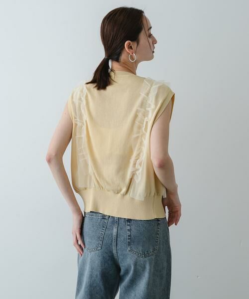 SENSE OF PLACE by URBAN RESEARCH / センスオブプレイス バイ アーバンリサーチ ベスト | 『洗濯可』チュールフリルニットベスト | 詳細18