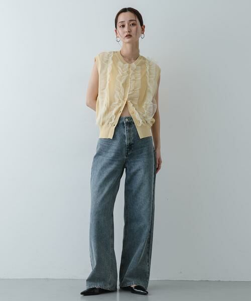 SENSE OF PLACE by URBAN RESEARCH / センスオブプレイス バイ アーバンリサーチ ベスト | 『洗濯可』チュールフリルニットベスト | 詳細19