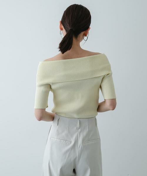 SENSE OF PLACE by URBAN RESEARCH / センスオブプレイス バイ アーバンリサーチ ニット・セーター | 『洗濯可』メタルボタンオフショルリブセーター | 詳細3