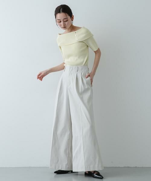 SENSE OF PLACE by URBAN RESEARCH / センスオブプレイス バイ アーバンリサーチ ニット・セーター | 『洗濯可』メタルボタンオフショルリブセーター | 詳細5