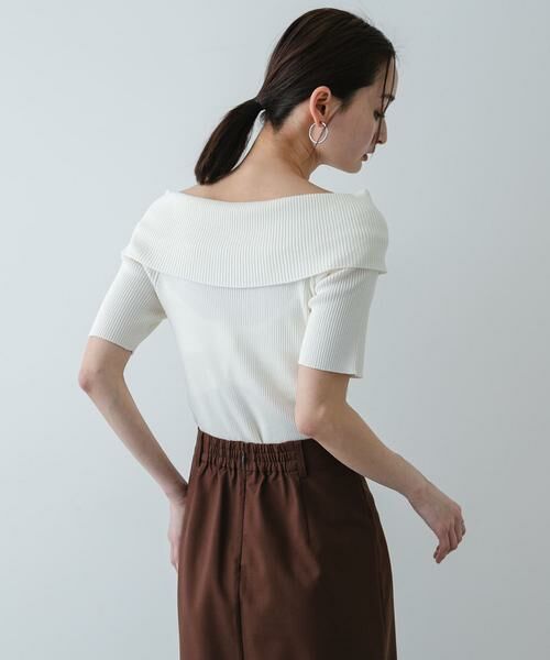 SENSE OF PLACE by URBAN RESEARCH / センスオブプレイス バイ アーバンリサーチ ニット・セーター | 『洗濯可』メタルボタンオフショルリブセーター | 詳細14