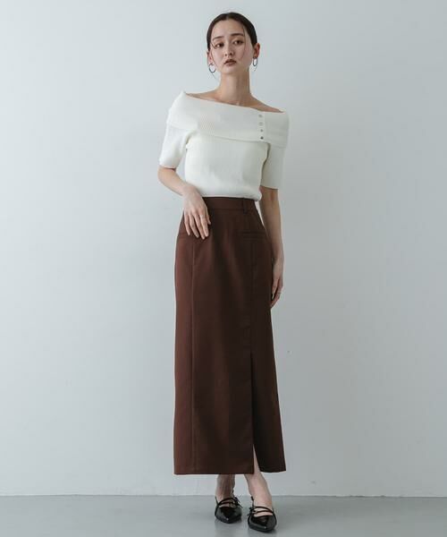 SENSE OF PLACE by URBAN RESEARCH / センスオブプレイス バイ アーバンリサーチ ニット・セーター | 『洗濯可』メタルボタンオフショルリブセーター | 詳細15