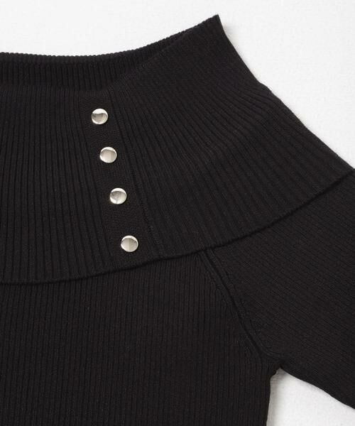 SENSE OF PLACE by URBAN RESEARCH / センスオブプレイス バイ アーバンリサーチ ニット・セーター | 『洗濯可』メタルボタンオフショルリブセーター | 詳細24