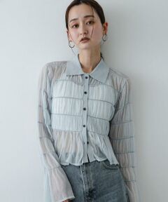 SENSE OF PLACE by URBAN RESEARCH / センスオブプレイス バイ アーバンリサーチ カーディガン・ボレロ | 『洗濯可』シャーリングエリツキニットカーディガン