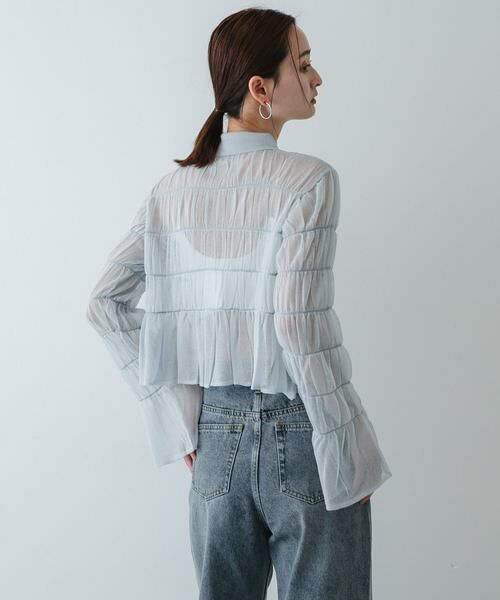 SENSE OF PLACE by URBAN RESEARCH / センスオブプレイス バイ アーバンリサーチ カーディガン・ボレロ | 『洗濯可』シャーリングエリツキニットカーディガン | 詳細2