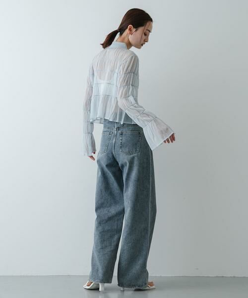 SENSE OF PLACE by URBAN RESEARCH / センスオブプレイス バイ アーバンリサーチ カーディガン・ボレロ | 『洗濯可』シャーリングエリツキニットカーディガン | 詳細4