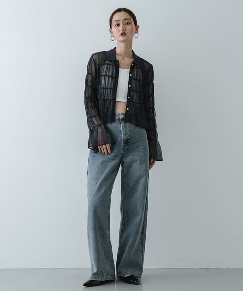 SENSE OF PLACE by URBAN RESEARCH / センスオブプレイス バイ アーバンリサーチ カーディガン・ボレロ | 『洗濯可』シャーリングエリツキニットカーディガン | 詳細10