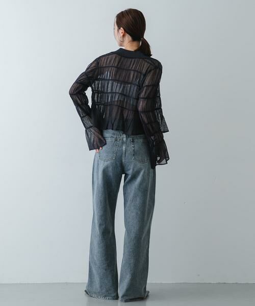 SENSE OF PLACE by URBAN RESEARCH / センスオブプレイス バイ アーバンリサーチ カーディガン・ボレロ | 『洗濯可』シャーリングエリツキニットカーディガン | 詳細11