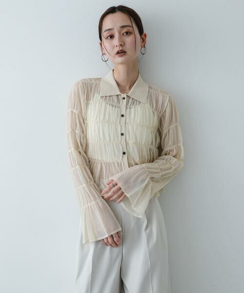 SENSE OF PLACE by URBAN RESEARCH / センスオブプレイス バイ アーバンリサーチ カーディガン・ボレロ | 『洗濯可』シャーリングエリツキニットカーディガン | 詳細19