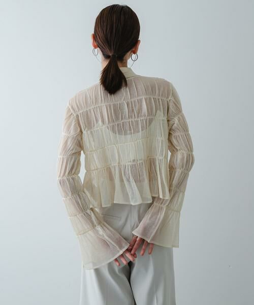 SENSE OF PLACE by URBAN RESEARCH / センスオブプレイス バイ アーバンリサーチ カーディガン・ボレロ | 『洗濯可』シャーリングエリツキニットカーディガン | 詳細21