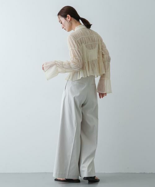 SENSE OF PLACE by URBAN RESEARCH / センスオブプレイス バイ アーバンリサーチ カーディガン・ボレロ | 『洗濯可』シャーリングエリツキニットカーディガン | 詳細23