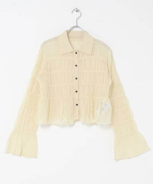 SENSE OF PLACE by URBAN RESEARCH / センスオブプレイス バイ アーバンリサーチ カーディガン・ボレロ | 『洗濯可』シャーリングエリツキニットカーディガン | 詳細24