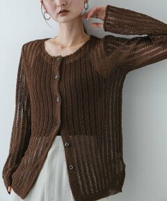 SENSE OF PLACE by URBAN RESEARCH / センスオブプレイス バイ アーバンリサーチ カーディガン・ボレロ | 『洗濯可』スカラップレースアミカーディガン