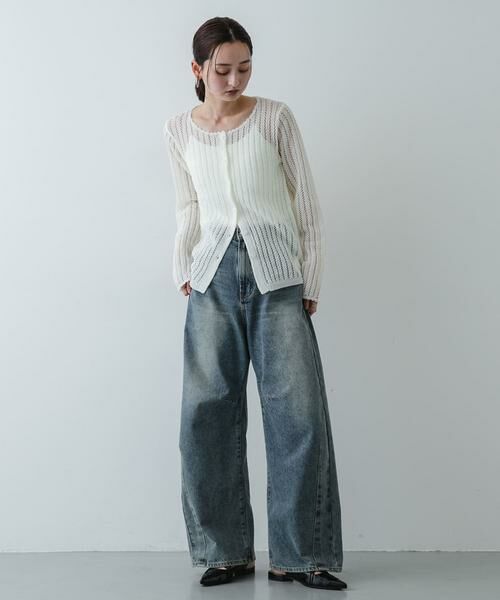 SENSE OF PLACE by URBAN RESEARCH / センスオブプレイス バイ アーバンリサーチ カーディガン・ボレロ | 『洗濯可』スカラップレースアミカーディガン | 詳細21