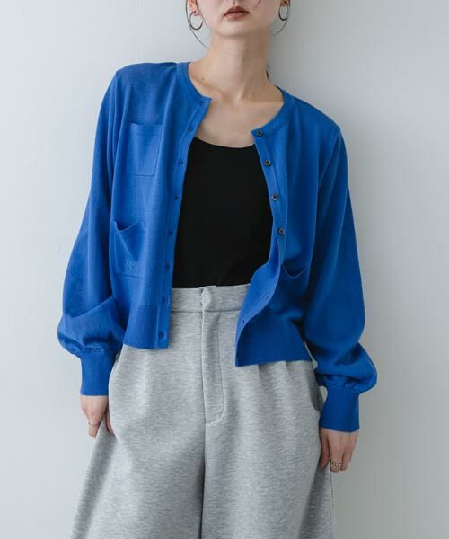SENSE OF PLACE by URBAN RESEARCH / センスオブプレイス バイ アーバンリサーチ カーディガン・ボレロ | 『洗濯可』UVケアポケットシアーカーディガン（ブルー）