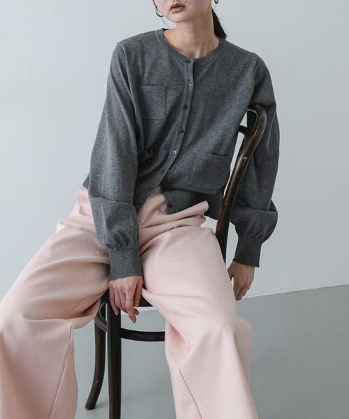 SENSE OF PLACE by URBAN RESEARCH / センスオブプレイス バイ アーバンリサーチ カーディガン・ボレロ | 『洗濯可』UVケアポケットシアーカーディガン（グレー）