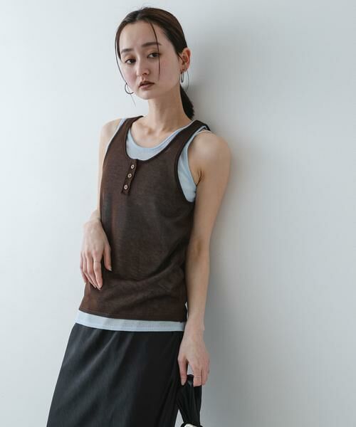 SENSE OF PLACE by URBAN RESEARCH / センスオブプレイス バイ アーバンリサーチ タンクトップ | 『洗濯可』アンサンブルニットタンクトップ | 詳細2