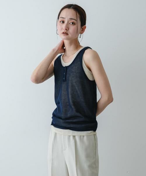 SENSE OF PLACE by URBAN RESEARCH / センスオブプレイス バイ アーバンリサーチ タンクトップ | 『洗濯可』アンサンブルニットタンクトップ | 詳細10
