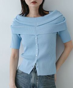 SENSE OF PLACE by URBAN RESEARCH / センスオブプレイス バイ アーバンリサーチ ニット・セーター | 『洗濯可』オフショルリブセーター(半袖)