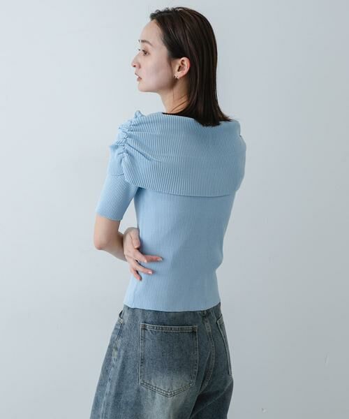 SENSE OF PLACE by URBAN RESEARCH / センスオブプレイス バイ アーバンリサーチ ニット・セーター | 『洗濯可』オフショルリブセーター(半袖) | 詳細3