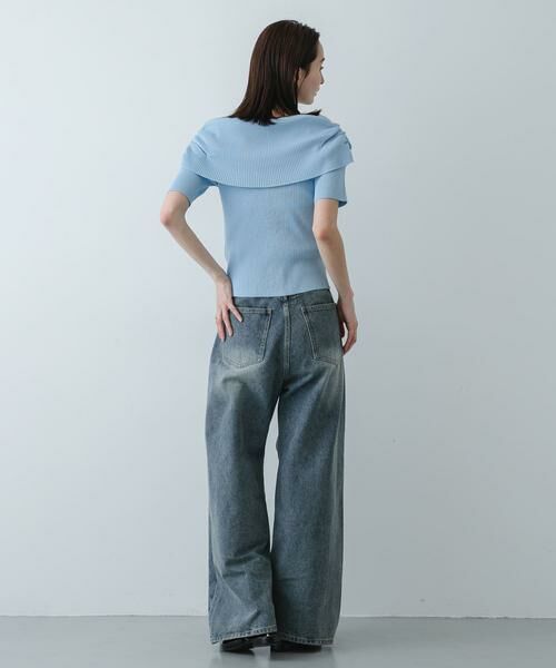 SENSE OF PLACE by URBAN RESEARCH / センスオブプレイス バイ アーバンリサーチ ニット・セーター | 『洗濯可』オフショルリブセーター(半袖) | 詳細5