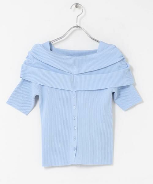 SENSE OF PLACE by URBAN RESEARCH / センスオブプレイス バイ アーバンリサーチ ニット・セーター | 『洗濯可』オフショルリブセーター(半袖) | 詳細6